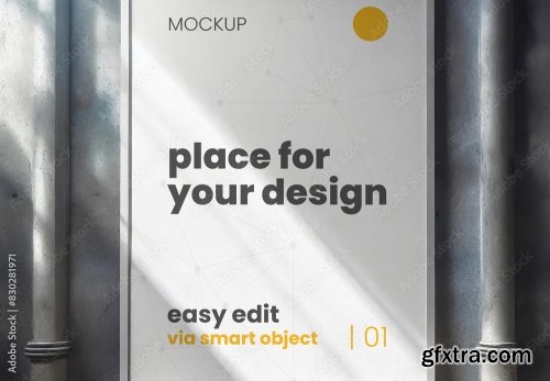 Dramatic Light Poster Frame Mockup 7xPSD