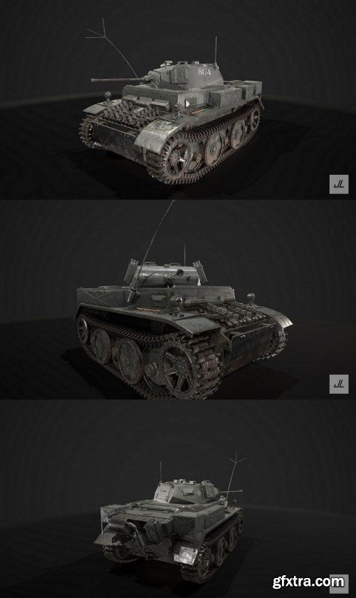 AS - WW2 Tank PzKpfw 2 Ausf L Ya9y0 - 3D Model