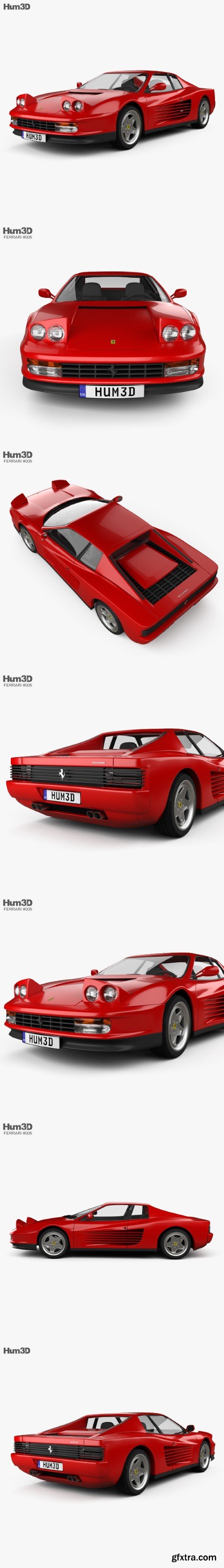 Ferrari Testarossa 1986 3D model