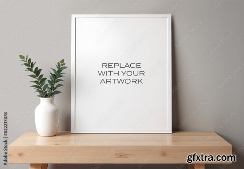 Frame Interior Canvas Wall Art Poster Room Mockup 7 11xPSD