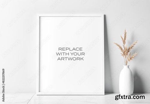 Frame Interior Canvas Wall Art Poster Room Mockup 7 11xPSD