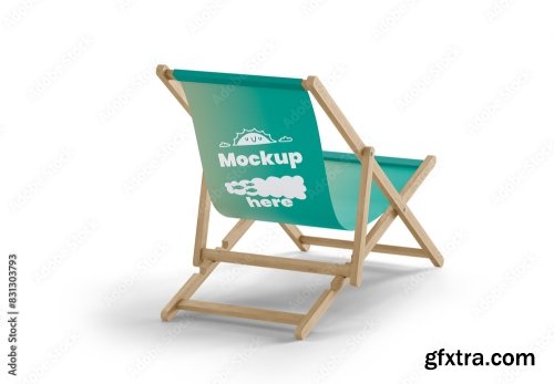 Folding Beach Chair Mockup 3xPSD