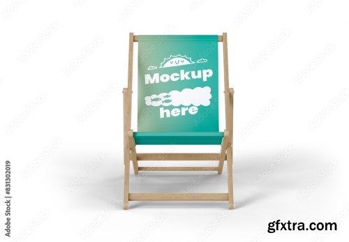 Folding Beach Chair Mockup 3xPSD