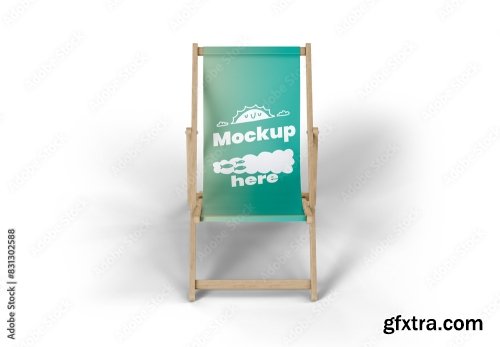 Folding Beach Chair Mockup 3xPSD