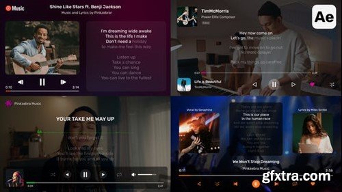 Videohive Music Players with Lyric and Visualizer 52755366