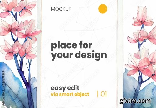 Artistic Frame Poster Mockup 10xPSD