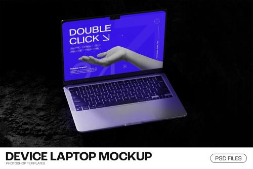 Laptop Mockup With Reflection