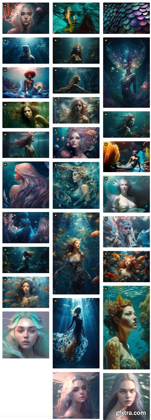 Premium Photo Collections - Mermaids - 80xJPG