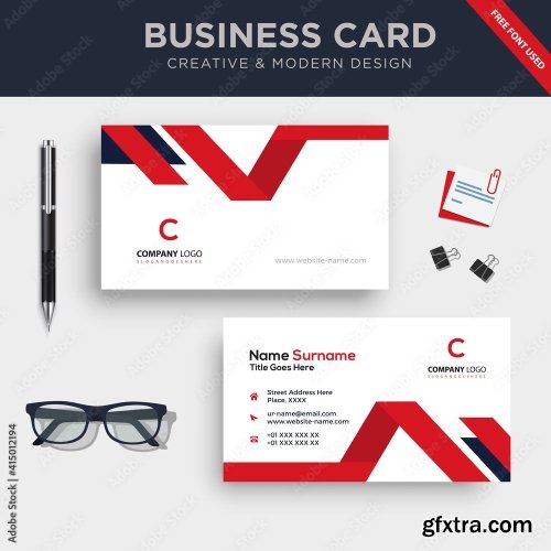 Creative And Clean Double Sided Business Card Template 4 20xAI