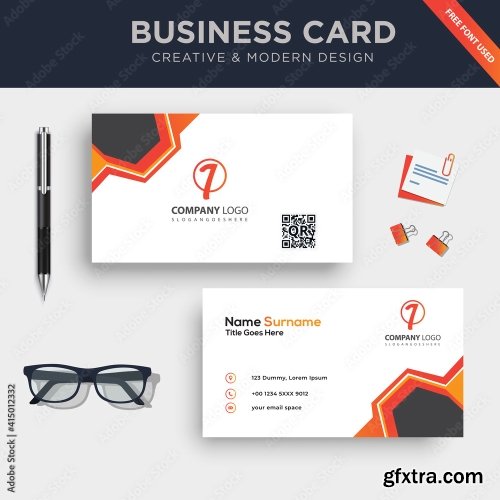 Creative And Clean Double Sided Business Card Template 4 20xAI