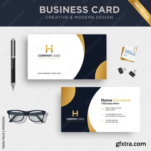 Creative And Clean Double Sided Business Card Template 4 20xAI