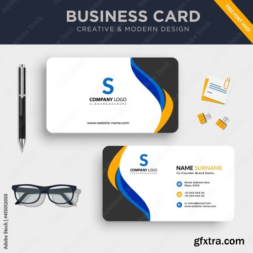 Creative And Clean Double Sided Business Card Template 4 20xAI