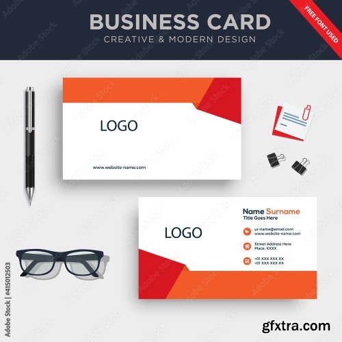 Creative And Clean Double Sided Business Card Template 4 20xAI