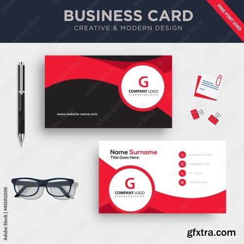 Creative And Clean Double Sided Business Card Template 4 20xAI