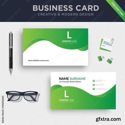 Creative And Clean Double Sided Business Card Template 4 20xAI