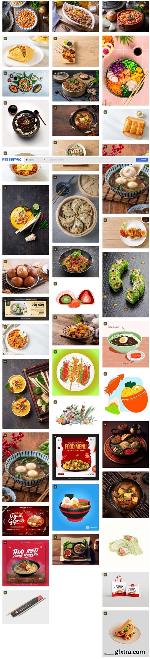 Premium Vector Collections - Best Asian Food Assets - 150xEPS