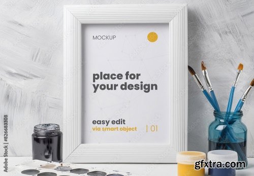 Artistic Frame Poster Mockup 4 6xPSD