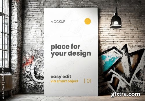 Artistic Frame Poster Mockup 4 6xPSD