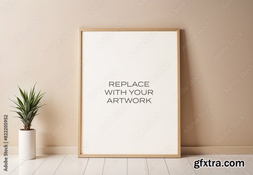 Frame Interior Canvas Wall Art Poster Room Mockup 3 10xPSD