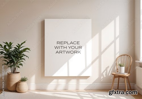 Frame Interior Canvas Wall Art Poster Room Mockup 6 11xPSD