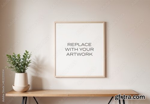 Frame Interior Canvas Wall Art Poster Room Mockup 6 11xPSD