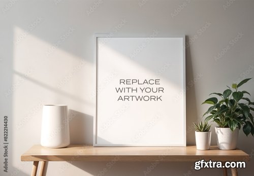 Frame Interior Canvas Wall Art Poster Room Mockup 6 11xPSD