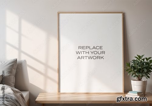 Frame Interior Canvas Wall Art Poster Room Mockup 6 11xPSD