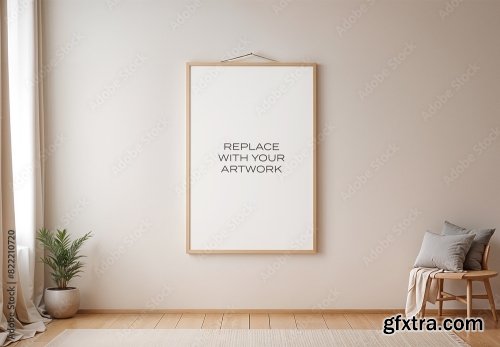 Frame Interior Canvas Wall Art Poster Room Mockup 5 10xPSD