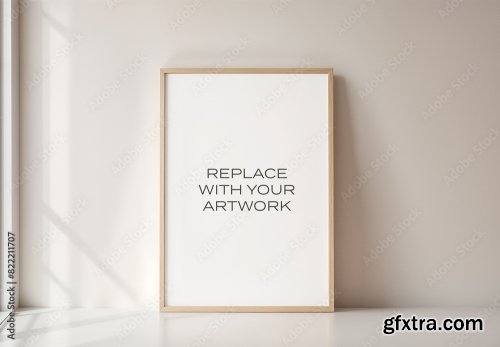 Frame Interior Canvas Wall Art Poster Room Mockup 5 10xPSD