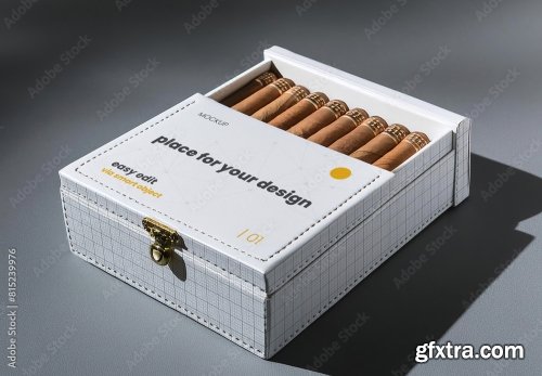 Box Of Cigarettes Mockup 4xPSD