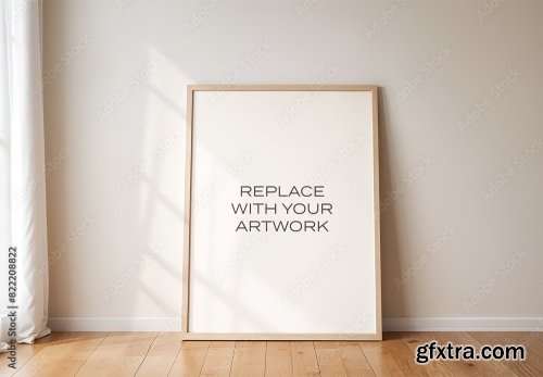 Frame Interior Canvas Wall Art Poster Room Mockup 4 10xPSD