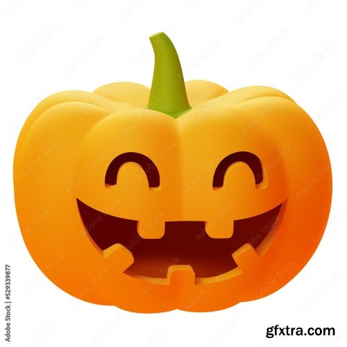 Happy Halloween Smilling Jack O Lantern Pumpkin 7xPNG