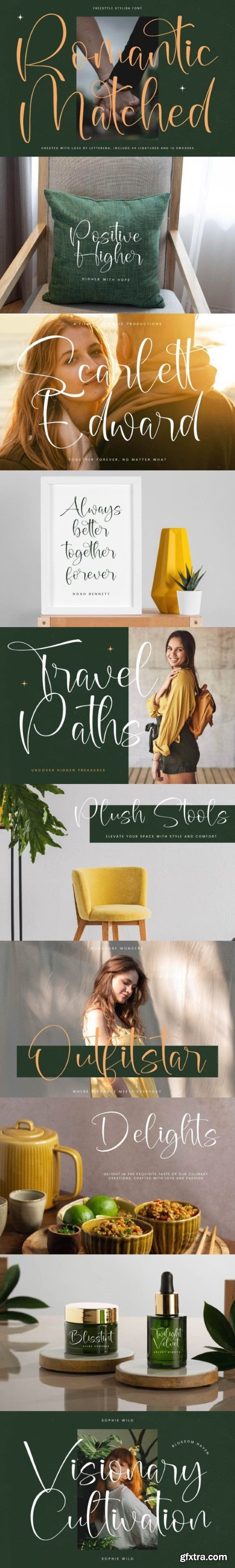 Romantic Matched Font