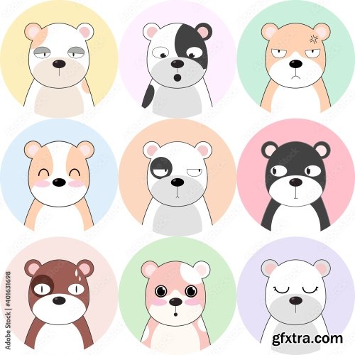 Cute Dogs Pattern Different Dogs Seamless Wallpaper 10xAI