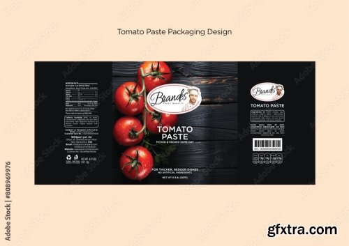 Tomato Paste Packaging Label Collection Editable Eps 12xAI