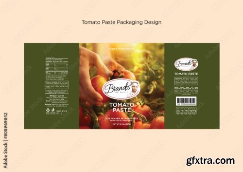 Tomato Paste Packaging Label Collection Editable Eps 12xAI