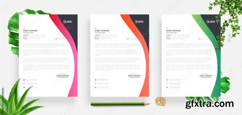 Elegant Letterhead Design Template 3 20xAI