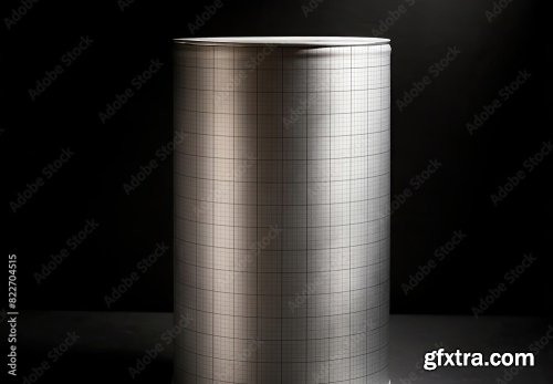 Metal Can Stand Mockup 6xPSD