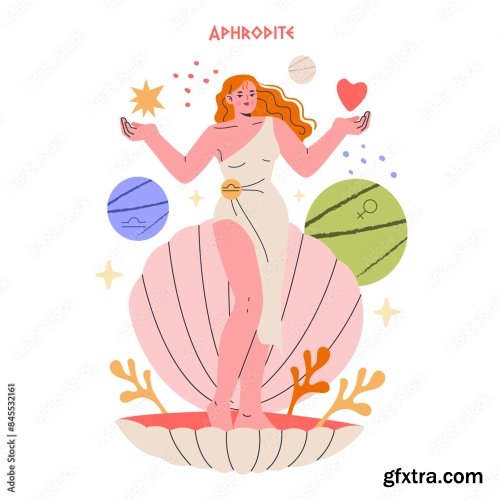 Ancient Greek Gods Flat Vector Illustration 2 9xAI