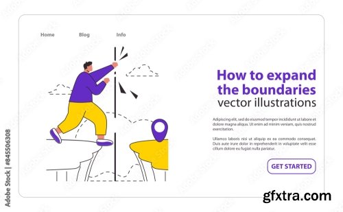 Boundary Expansion Concept Vector Illustration 4xAI