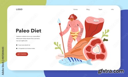 Dietary Trends Flat Vector Illustration 16xAI