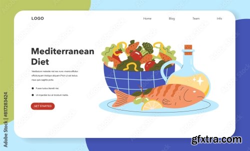 Dietary Trends Flat Vector Illustration 16xAI