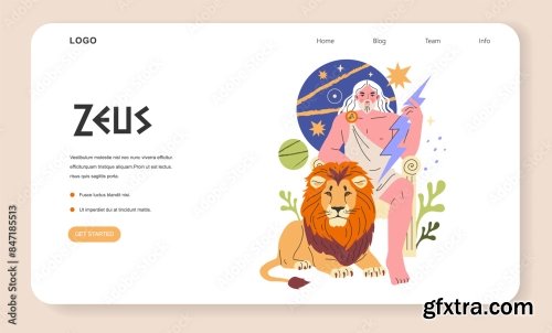 Ancient Greek Gods Flat Vector Illustration 3 9xAI