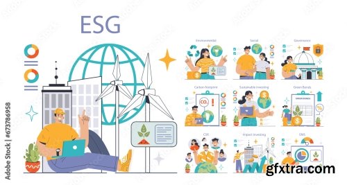 Esg Environmental Social Governance Sustainable Global System 8xAI