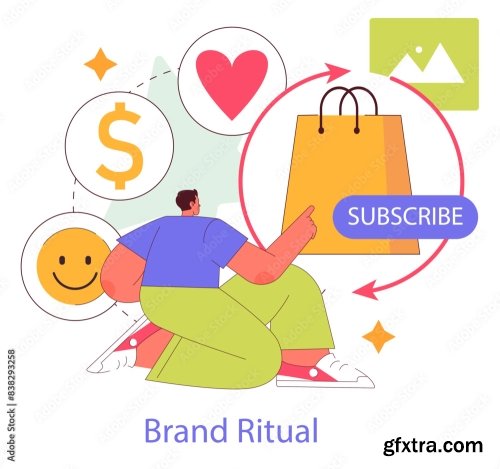 Brand Ritual Flat Vector Illustration 14xAI