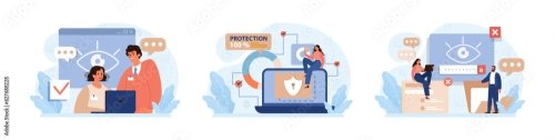 Cyber Or Web Security Set Artificial Intelligence Provide Data Protection 8xAI