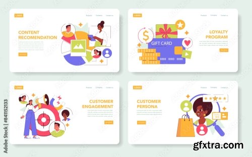 Customer Engagement Flat Vector Illustration 7xAI