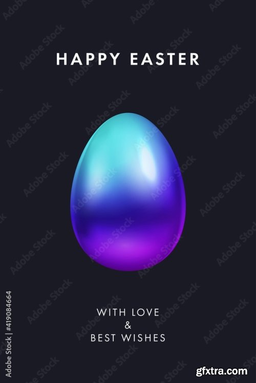 Happy Easter Greeting Card 14xAI