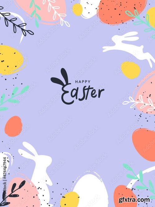 Happy Easter Greeting Card 14xAI