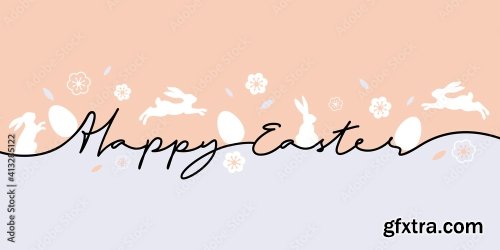 Happy Easter Greeting Card 14xAI